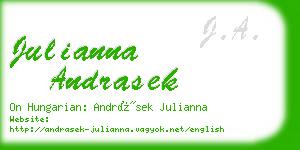 julianna andrasek business card